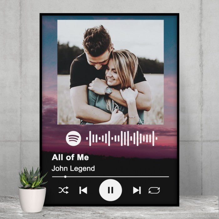 Tablou Spotify Glass personalizat cu poza si melodia preferata B1 - Tablorama.ro