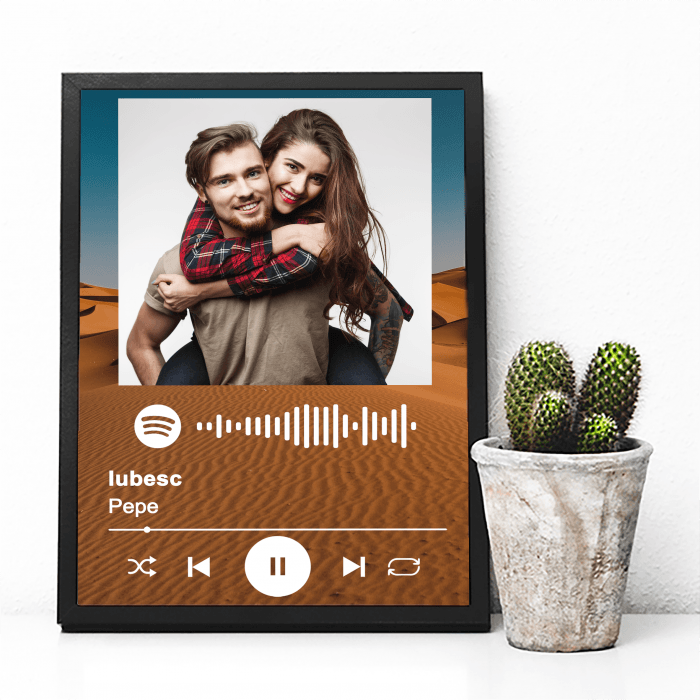 Tablou Spotify Sea personalizat cu poza si melodia preferata M3 - Tablorama.ro