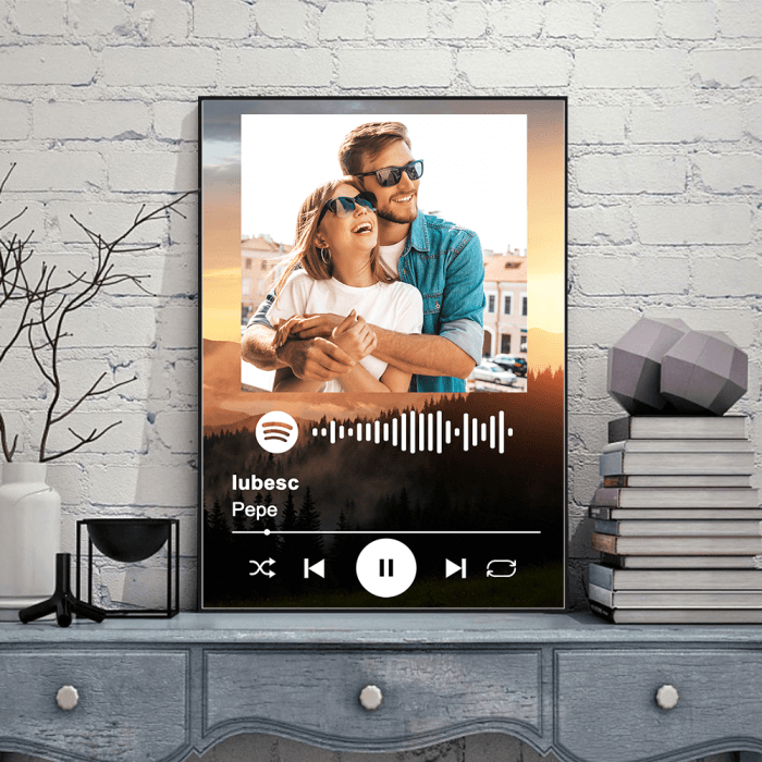 Tablou Spotify Sea personalizat cu poza si melodia preferata M6 - Tablorama.ro