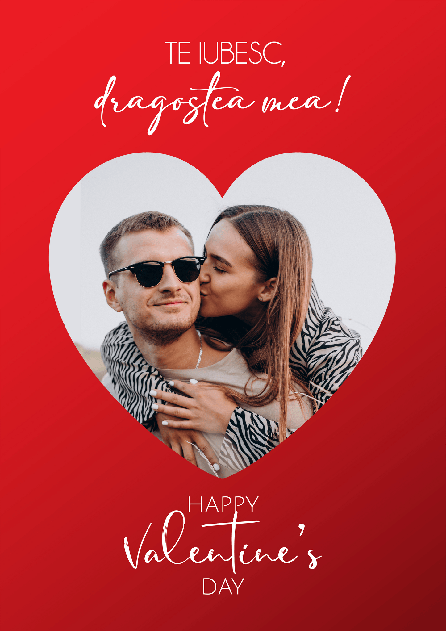 Tablou personalizat cu 1 poza Red Heart - Tablorama.ro